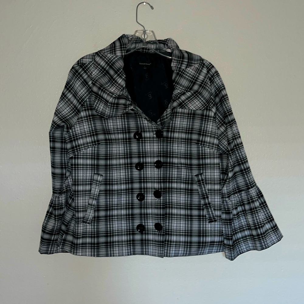 Samuel Dong plaid Jacket size Large NWOT